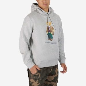 Polo Ralph Lauren Preppy Polo Bear Grey Hoodie Men’s Sz S